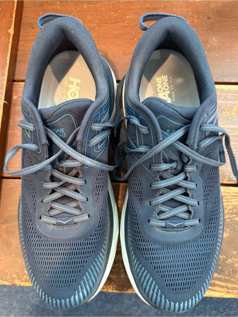 Hoka One One Men's Dark Blue Athletic Running Shoes